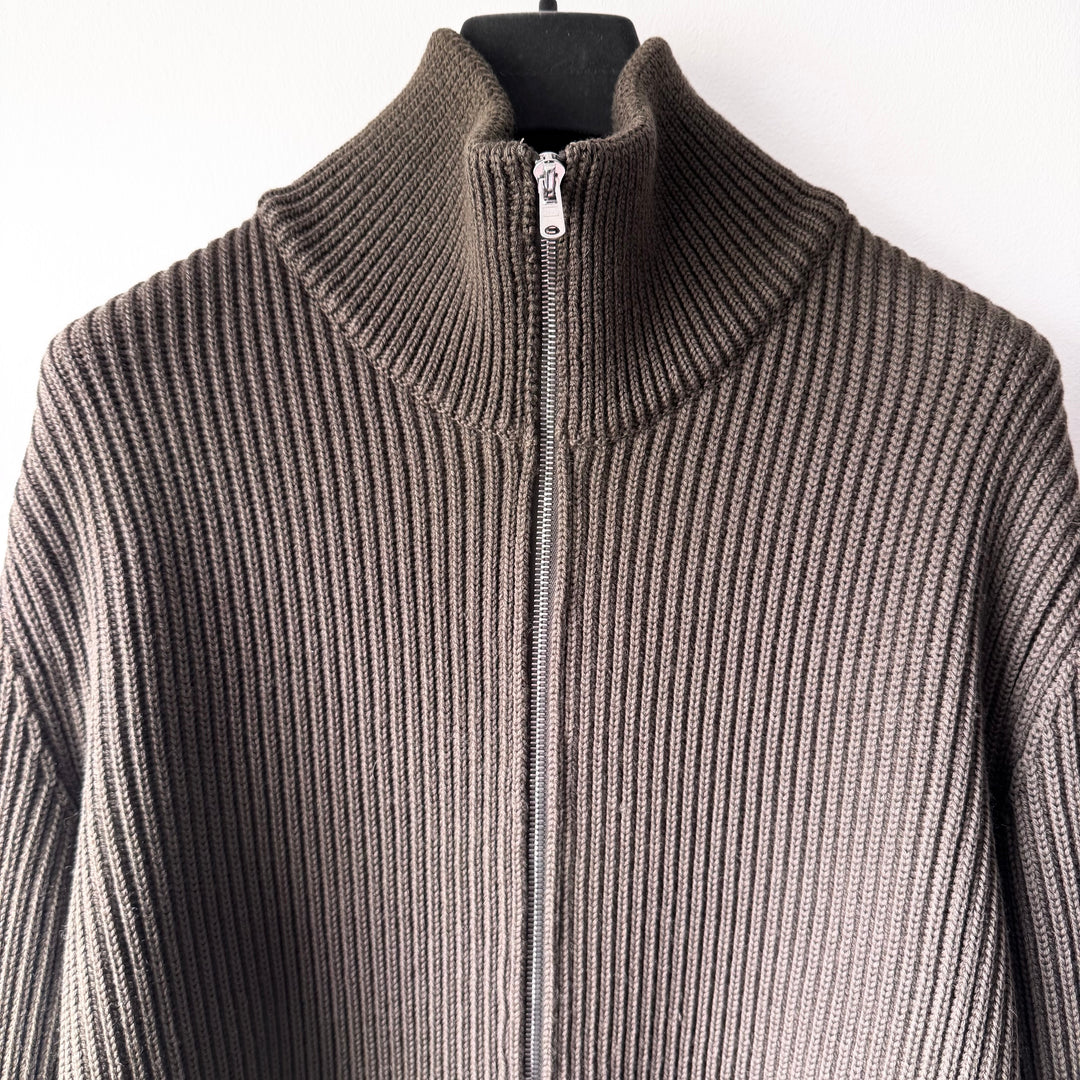 AW2006 Martin Margiela Military Green Wool Zip-Up Drivers/Truckers Knit