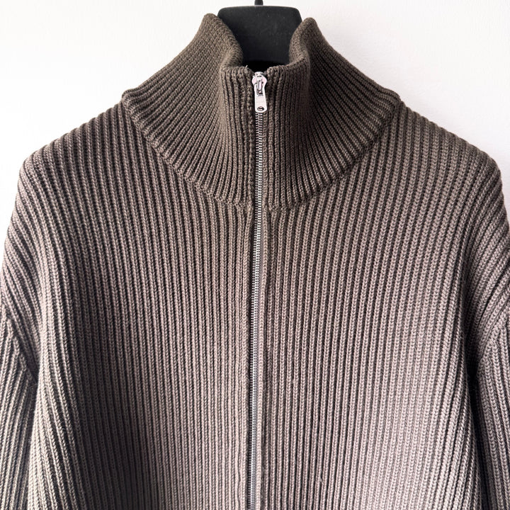 AW2006 Martin Margiela Military Green Wool Zip-Up Drivers/Truckers Knit