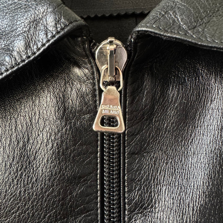 Prada SS2000 Cropped Nappa Leather Blouson Jacket