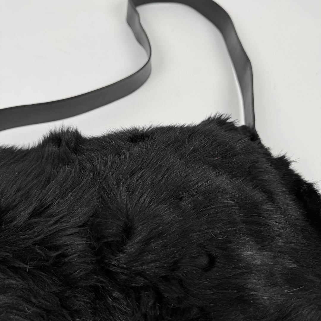 Gucci By Tom Ford SS1996 Reversible Rabbit Fur Leather Messenger Bag