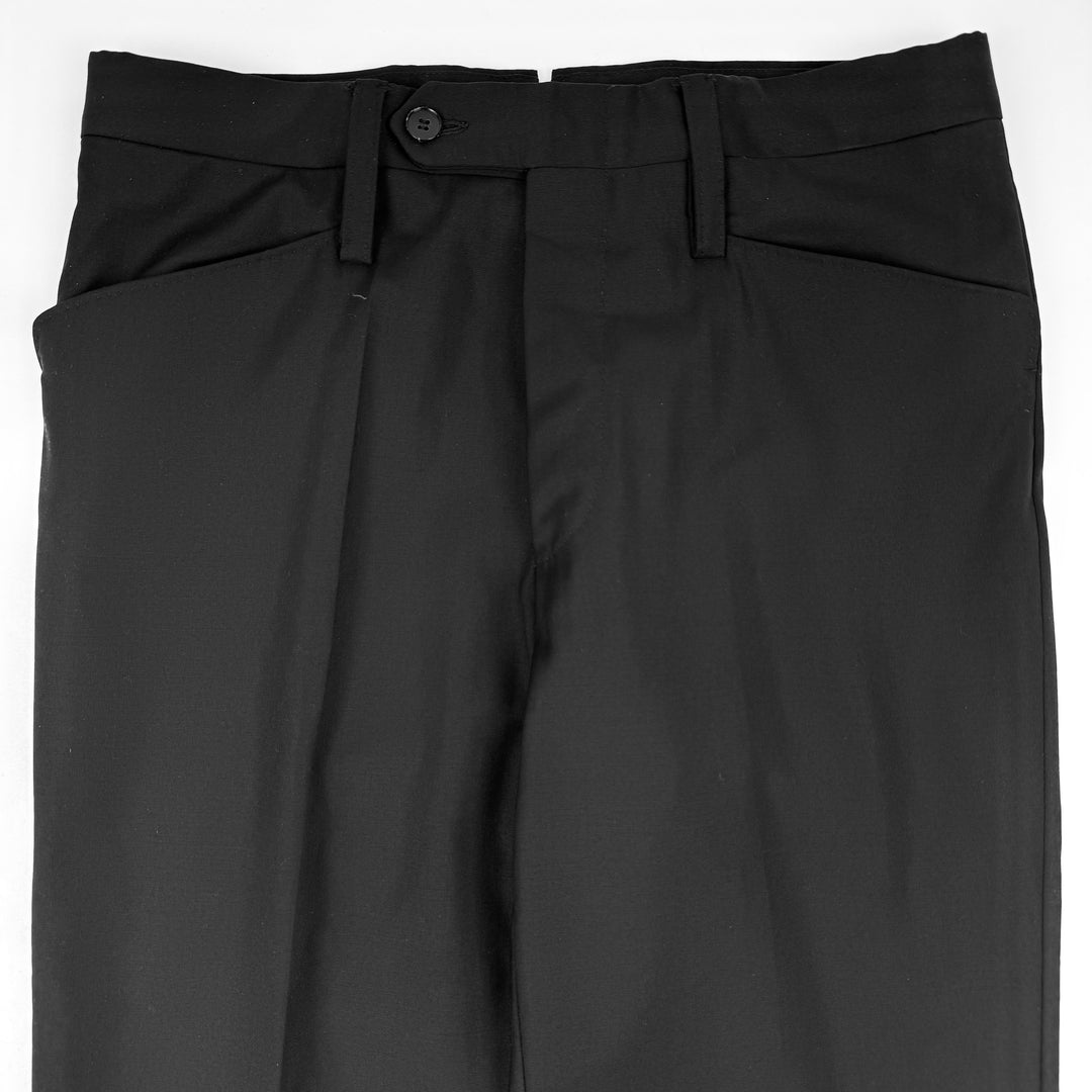 Gucci 2000's Black Wool Pleated Relaxed Suit Trousers Pants