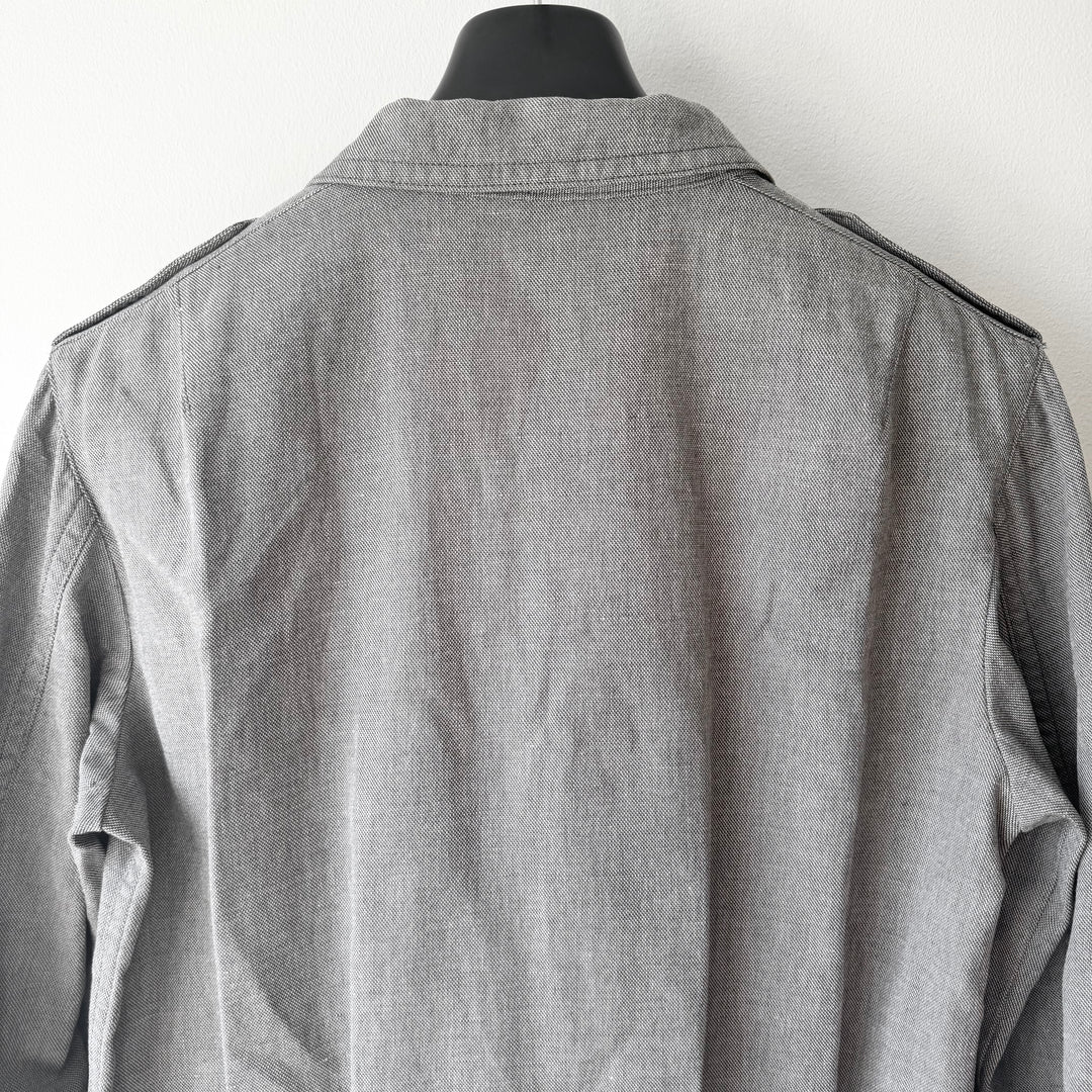 Dries Van Noten SS2007 Gray Cotton Cropped Military Jacket