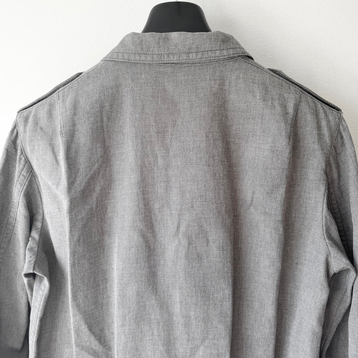 Dries Van Noten SS2007 Gray Cotton Cropped Military Jacket