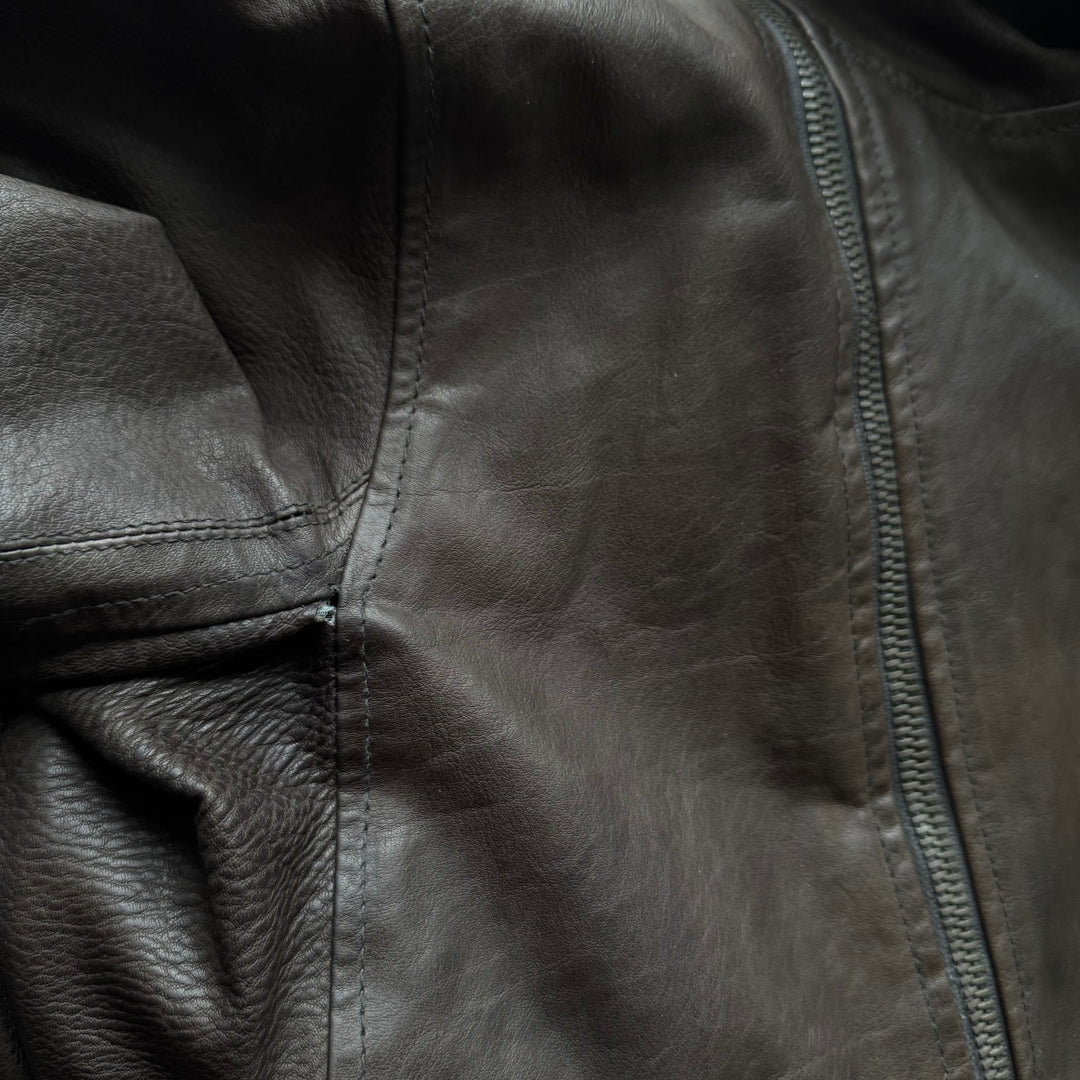 Rick Owens FW2009 Dust Bauhaus Pebbled Calf Leather Jacket