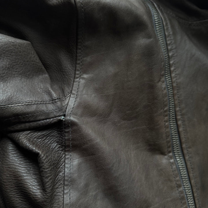 Rick Owens FW2009 Dust Bauhaus Pebbled Calf Leather Jacket