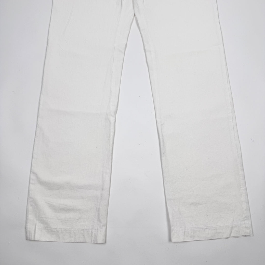 SS2005 Martin Margiela White Cotton Relaxed Straight Pants
