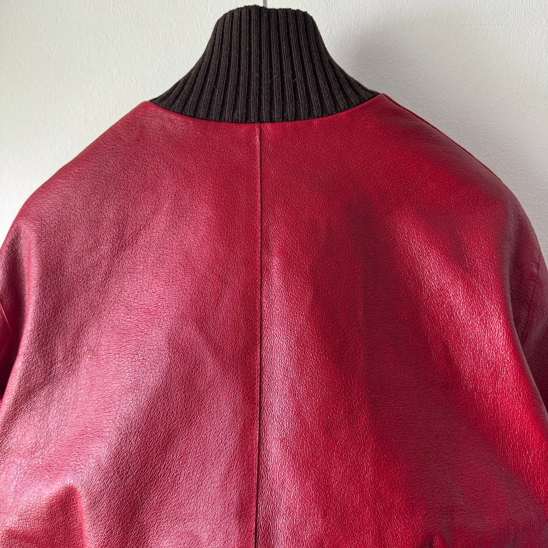 Prada FW2000 Mainline Runway Lamb Leather Bomber Jacket