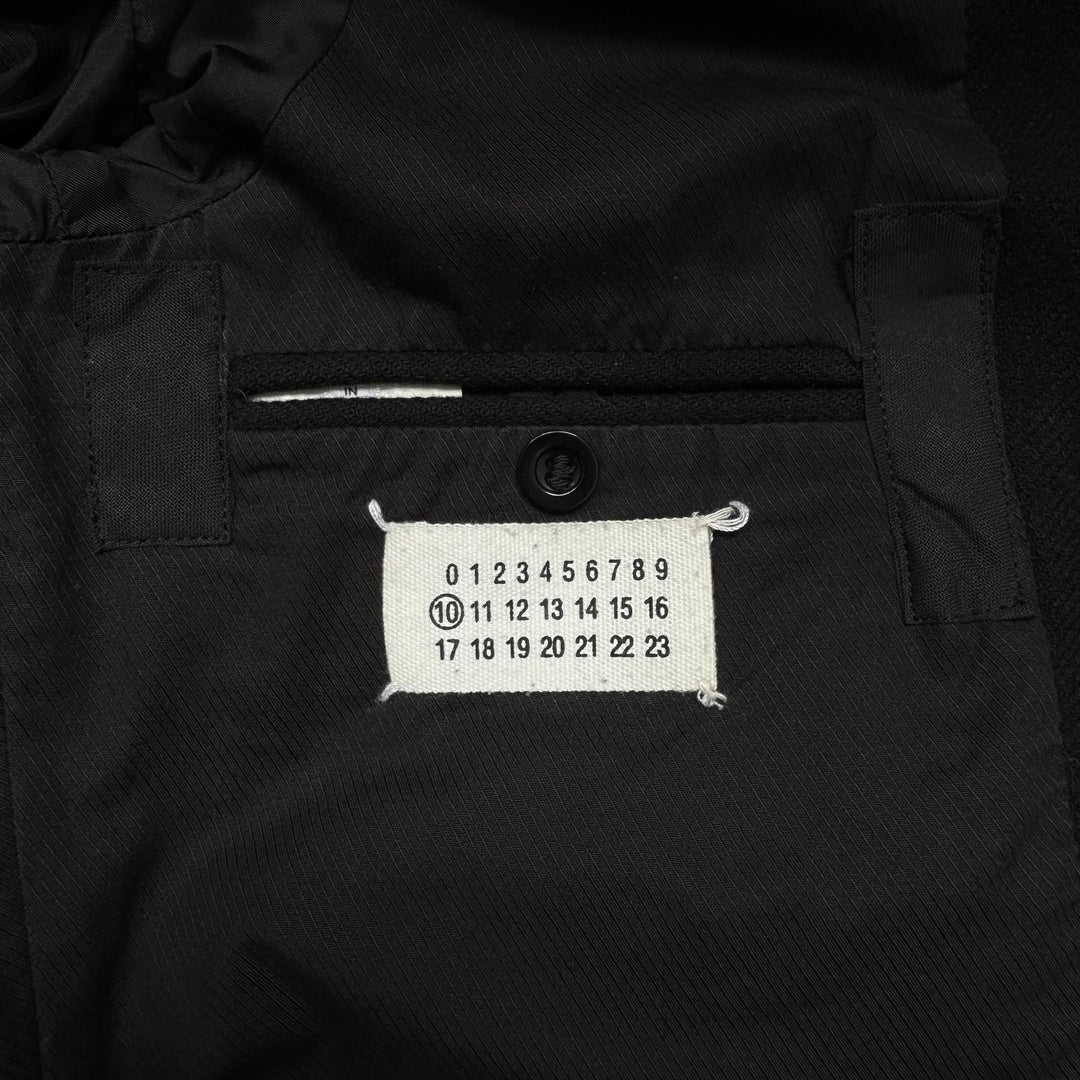 AW2008 Martin Margiela Black Wool Perfecto Biker Jacket
