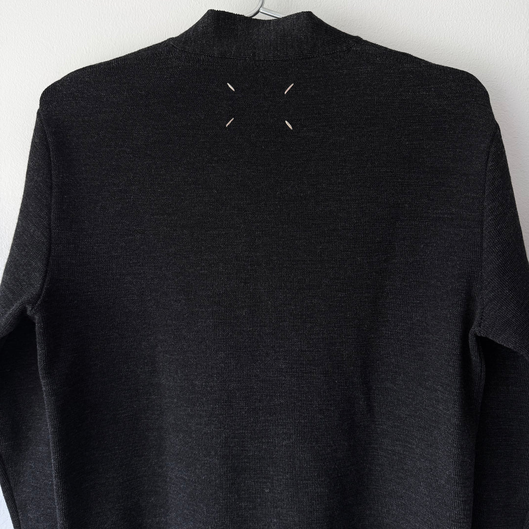 AW1999 Martin Margiela Dark Gray Virgin Wool V-Neck Knit