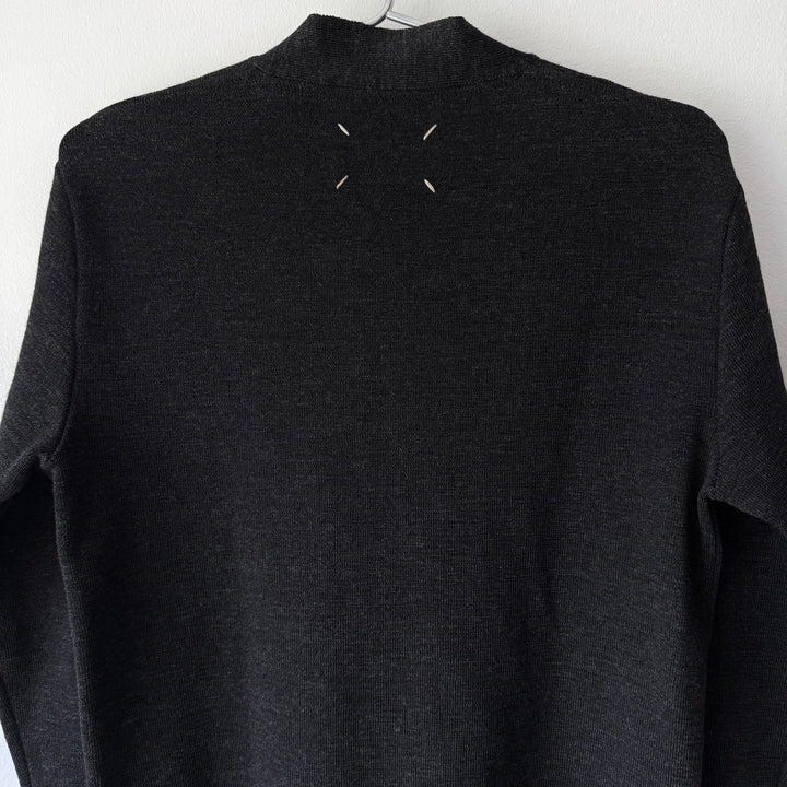 AW1999 Martin Margiela Dark Gray Virgin Wool V-Neck Knit