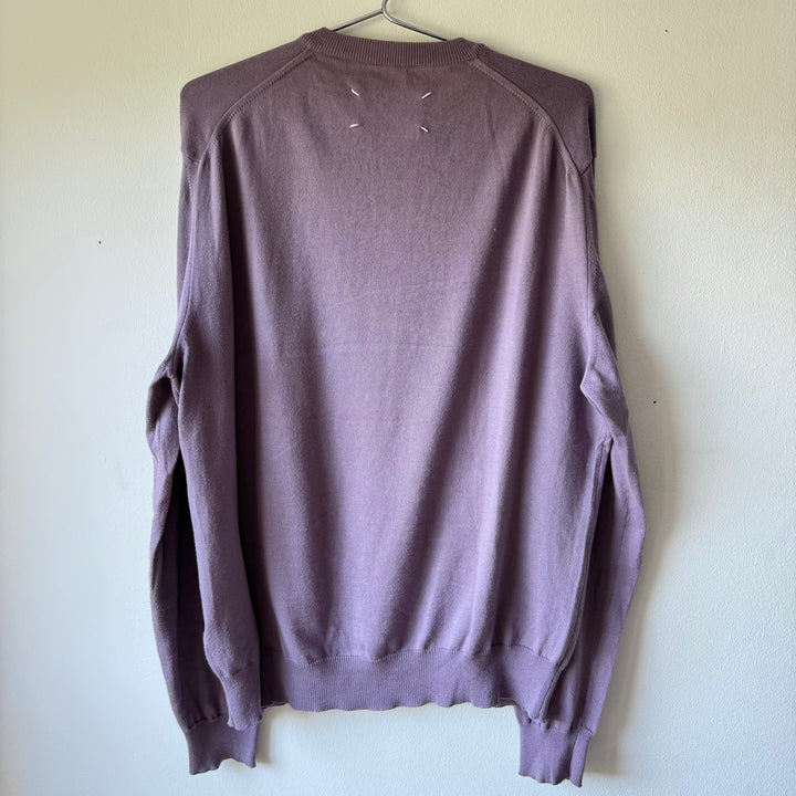 SS2008 Martin Margiela Lilac Cotton Knit Elbow Patch Pullover