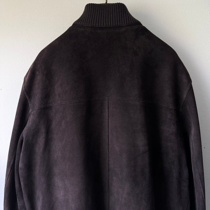 Gucci By Tom Ford 2000’s Brown Reverse Leather Suede Bomber Jacket