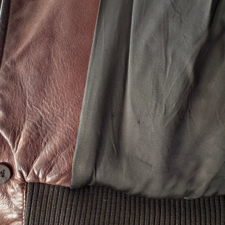 Prada FW2008 Mainline Bordeaux Cargo Bomber Calf Leather Jacket