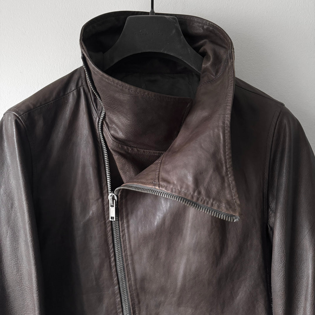 Rick Owens FW2009 Dust Bauhaus Pebbled Calf Leather Jacket