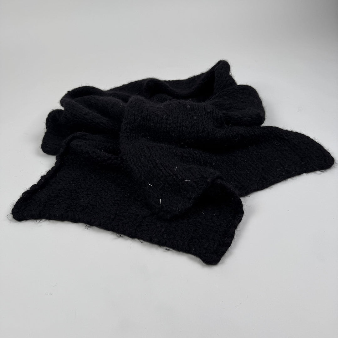 AW2008 Martin Margiela Gray Camel/Mohair/Wool Long Heavy Knit Scarf