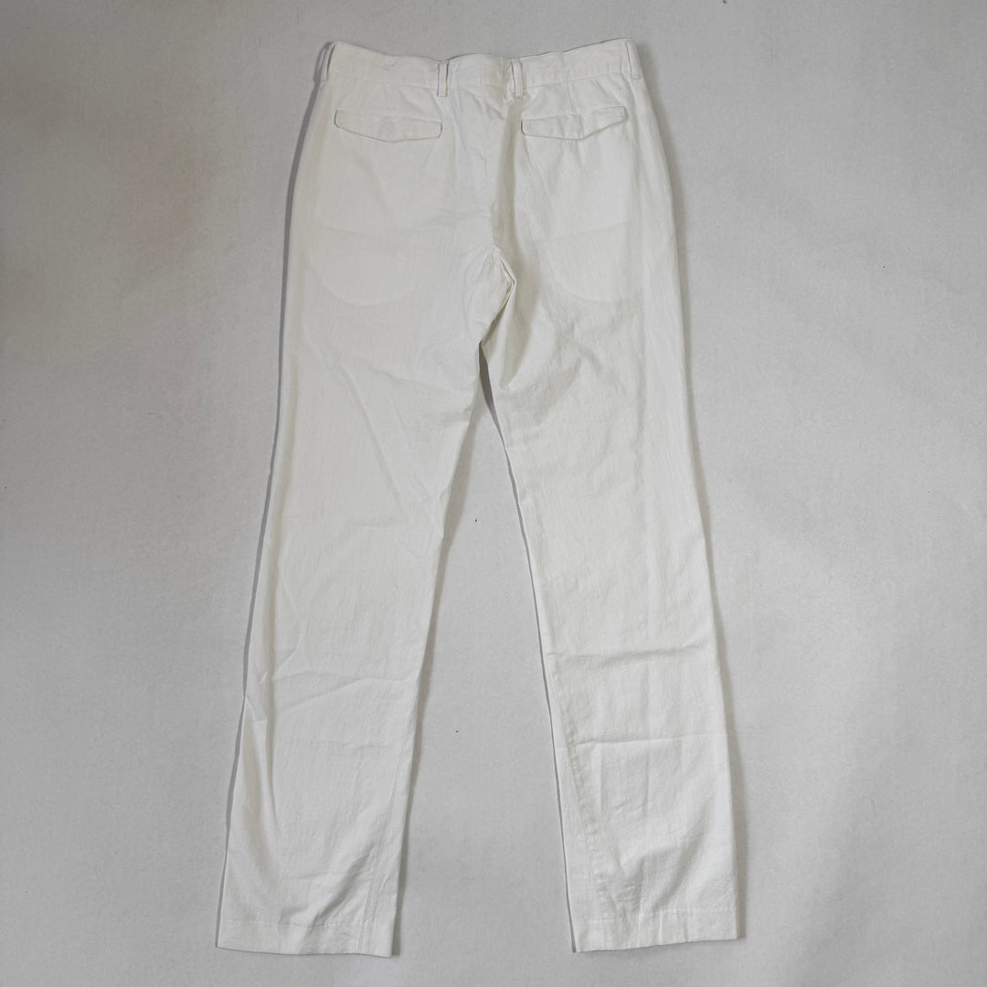 SS2005 Martin Margiela White Cotton Relaxed Straight Pants