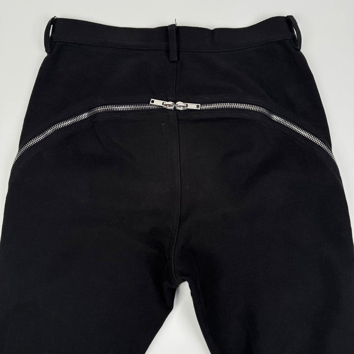 Rick Owens FW2024 Black Heavy Cotton Twill Bolan Banana Bootcut Pants