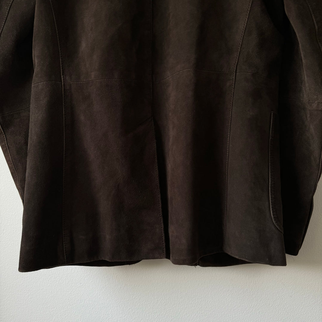 Prada SS2002 Mainline Dark Brown Suede Blazer