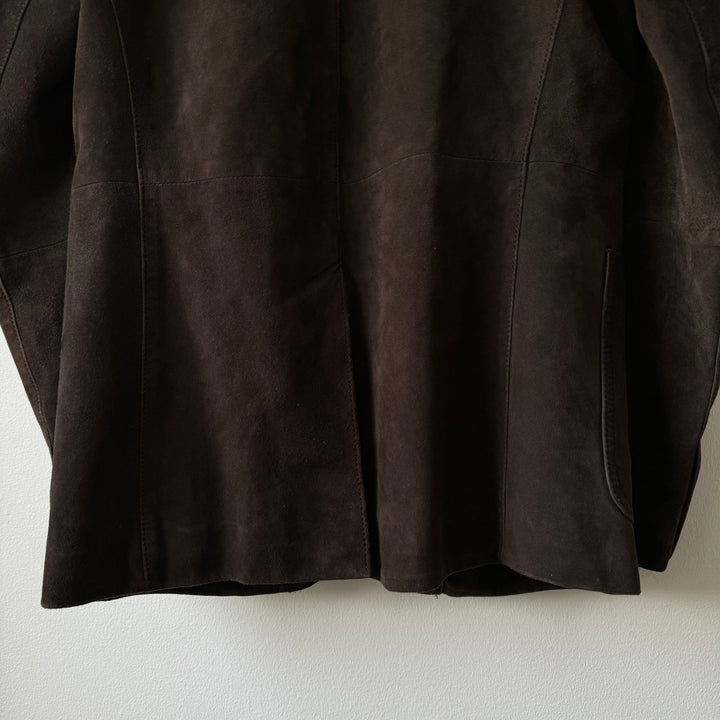 Prada SS2002 Mainline Dark Brown Suede Blazer