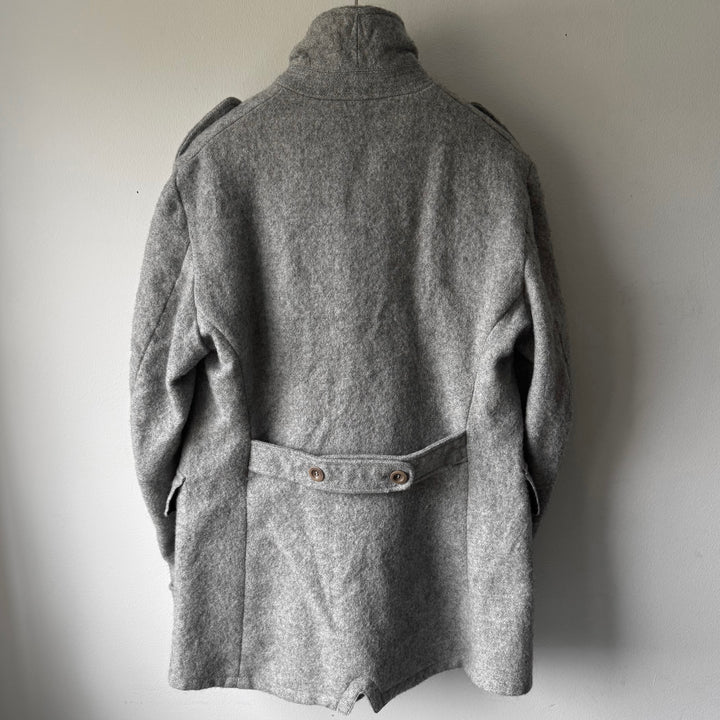 Miu Miu 2000’s Gray Wool Military Double Breasted Overcoat