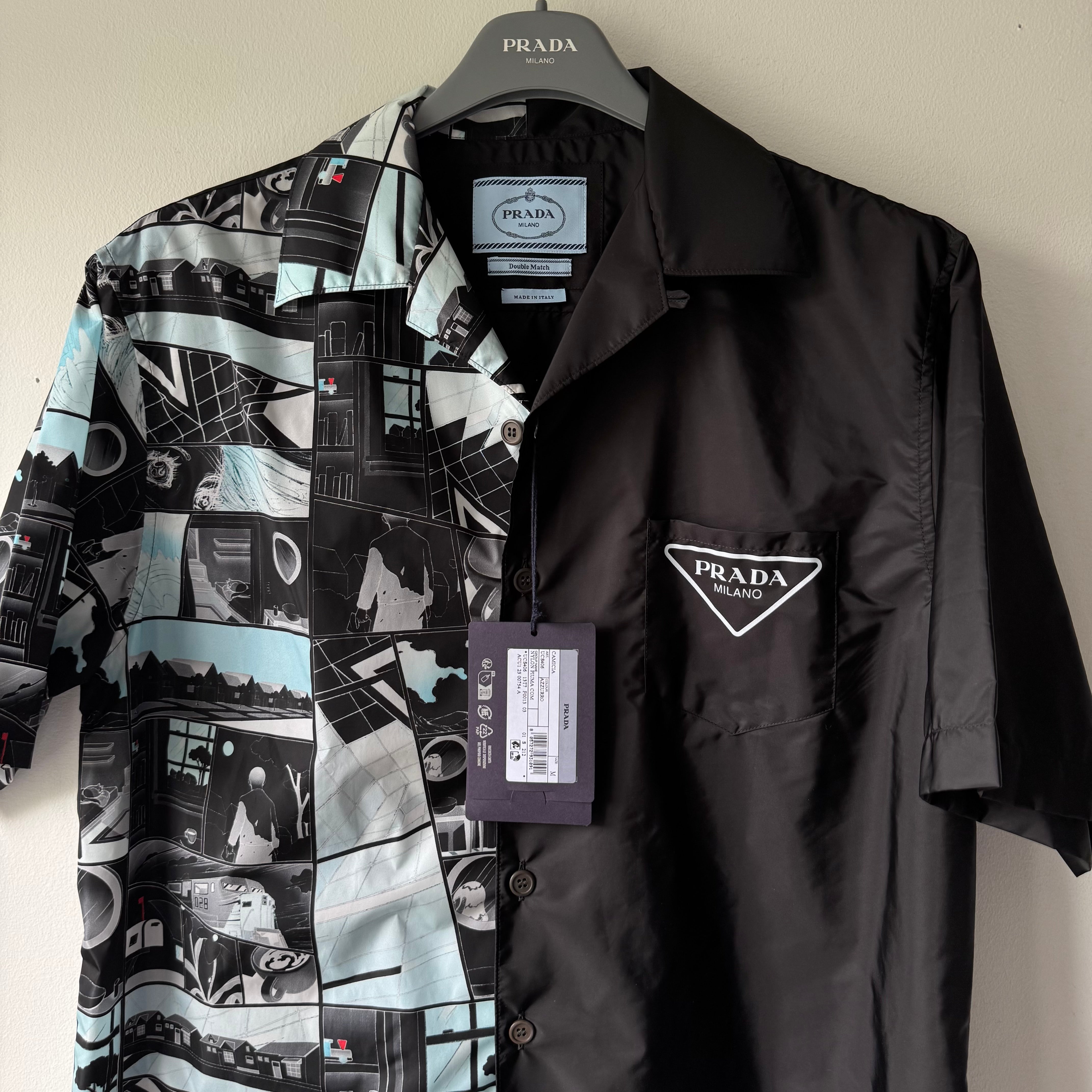 Prada SS2023 Short-Sleeved Double Match Re-Nylon Shirt