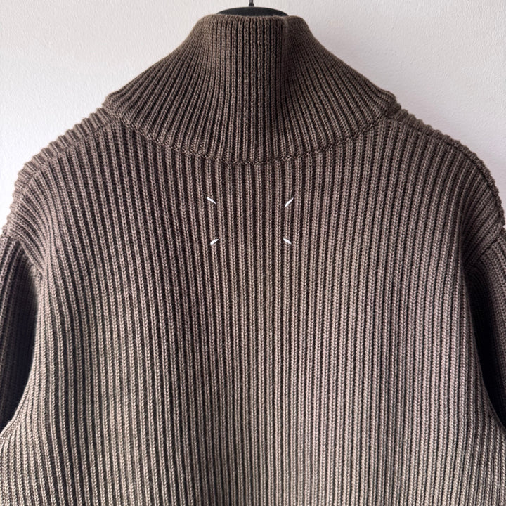 AW2006 Martin Margiela Military Green Wool Zip-Up Drivers/Truckers Knit