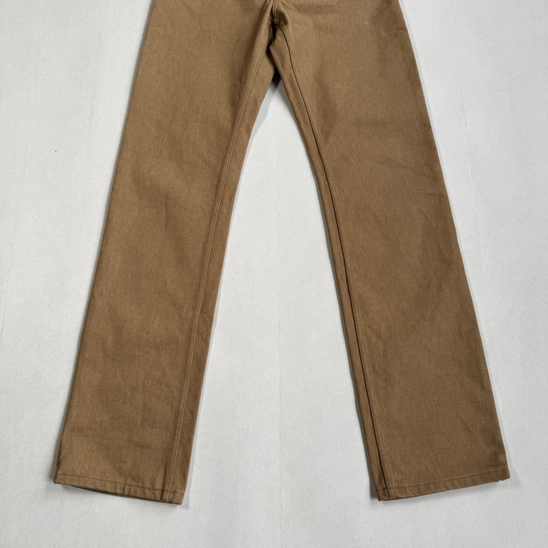 Helmut Lang 2000 Caramel Brown Classic Cut Raw Denim