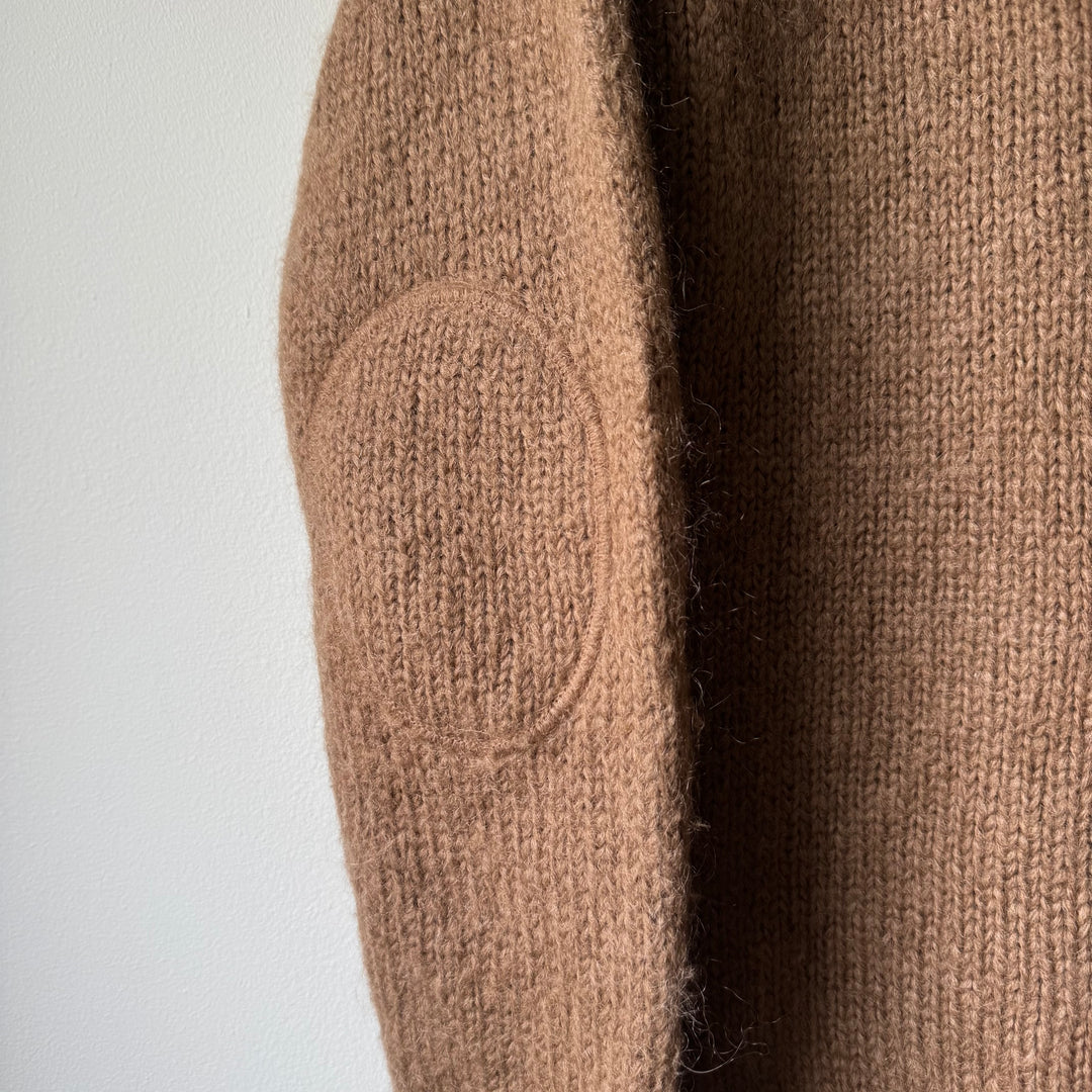Prada 2000's Brown Mohair/Wool Heavy Knit Pullover Sweater
