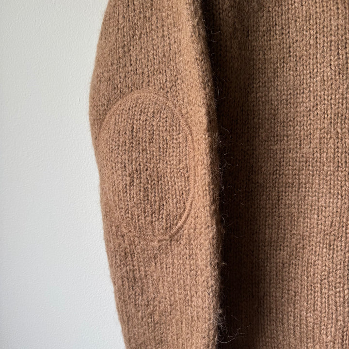 Prada 2000's Brown Mohair/Wool Heavy Knit Pullover Sweater