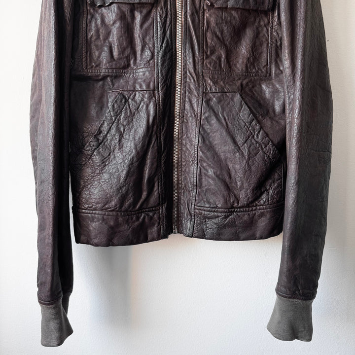 Rick Owens FW2008 Dust Hammered Lamb Leather Bruiser Jacket
