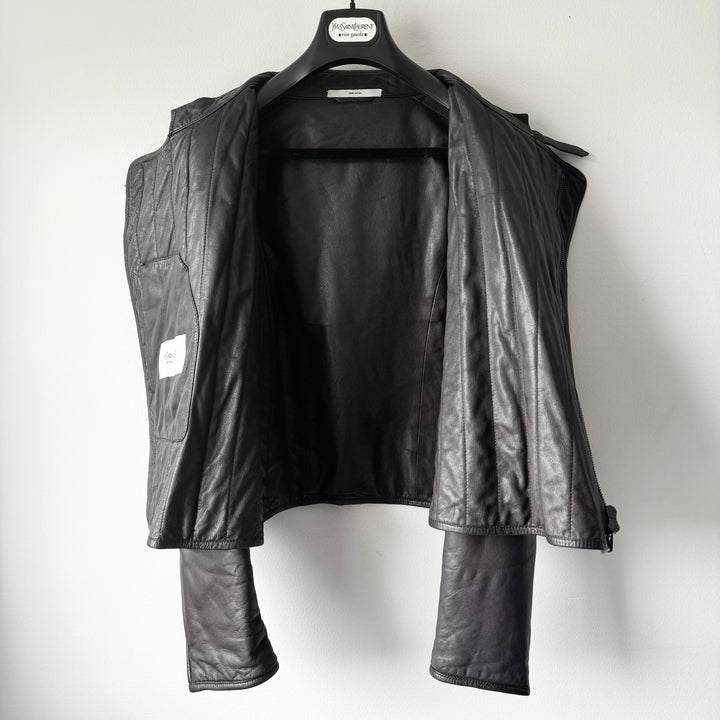Yves Saint Laurent Rive Gauche By Tom Ford FW2003 Brown Fencing Leather Jacket