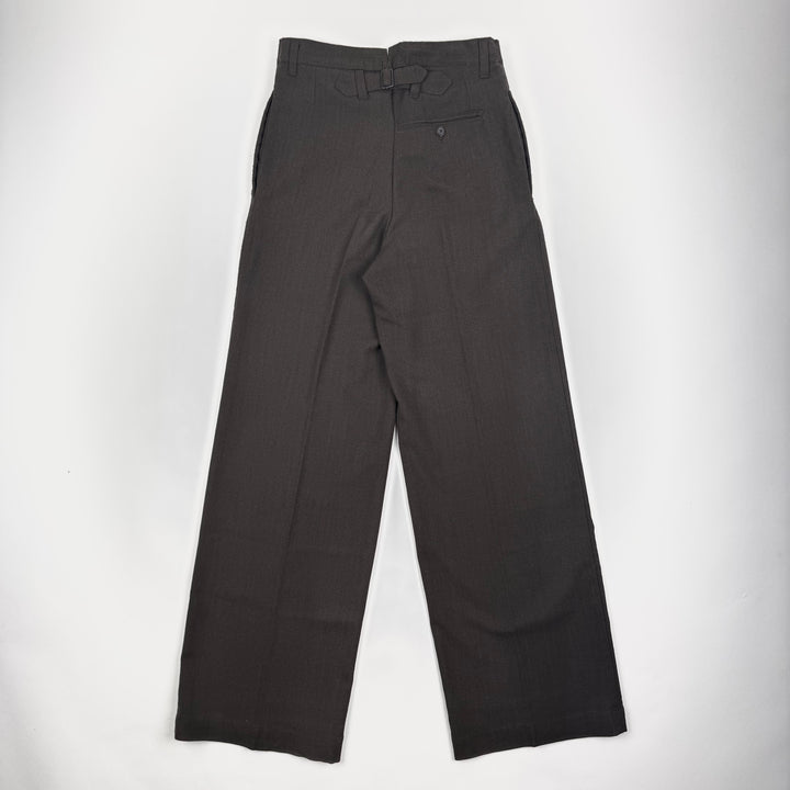 Dries Van Noten 2000’s Brown Wide Leg Work Pants