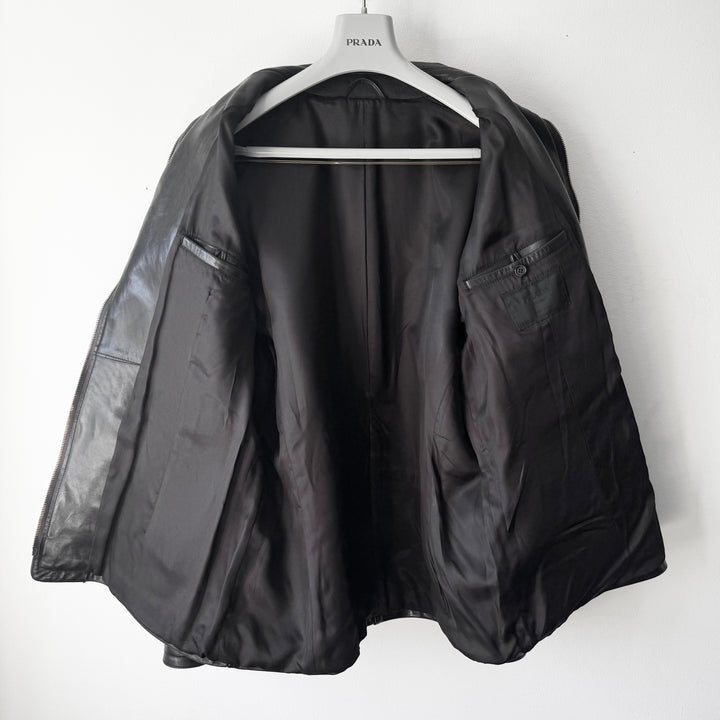 Prada 1990’s Dark Brown Horse Leather Jacket
