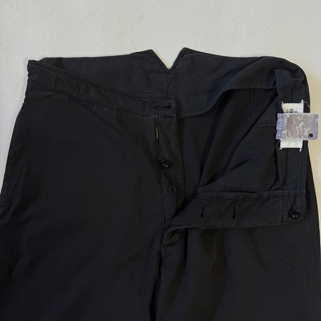 AW2004 Martin Margiela Dark Navy Buckle Adjustable Pants