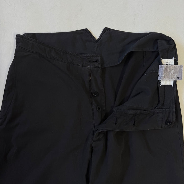 AW2004 Martin Margiela Dark Navy Buckle Adjustable Pants