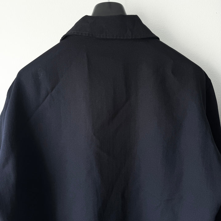 Emporio Armani 1990s Navy Polyester Boxy Blouson Jacket