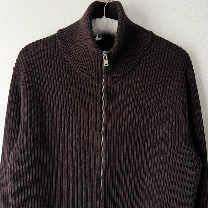 Martin Margiela AW2006 Brown Wool Zip-Up Drivers/Truckers Knit