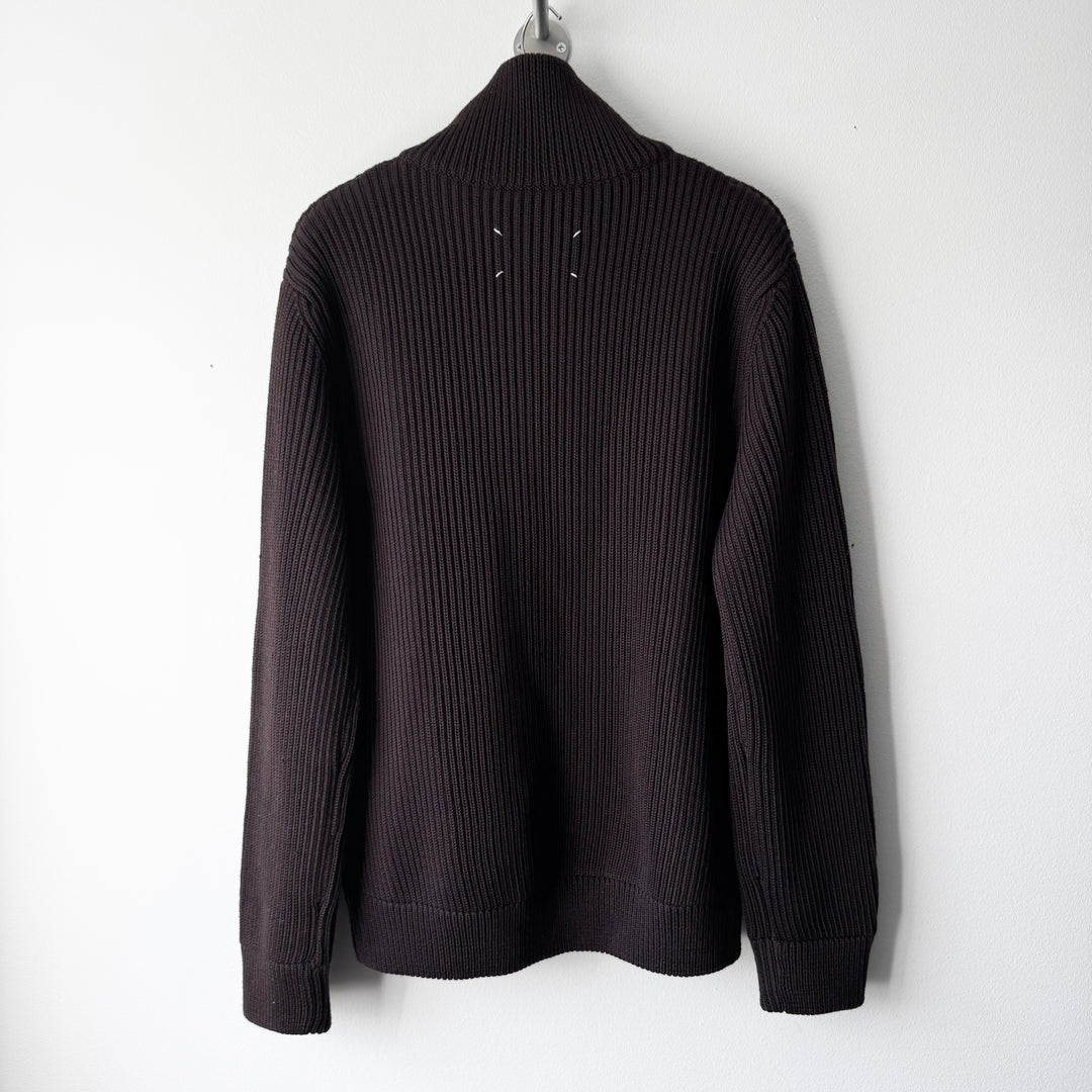 Martin Margiela AW2006 Brown Wool Zip-Up Drivers/Truckers Knit