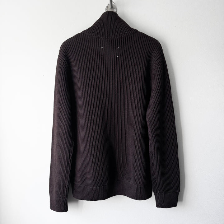 Martin Margiela AW2006 Brown Wool Zip-Up Drivers/Truckers Knit