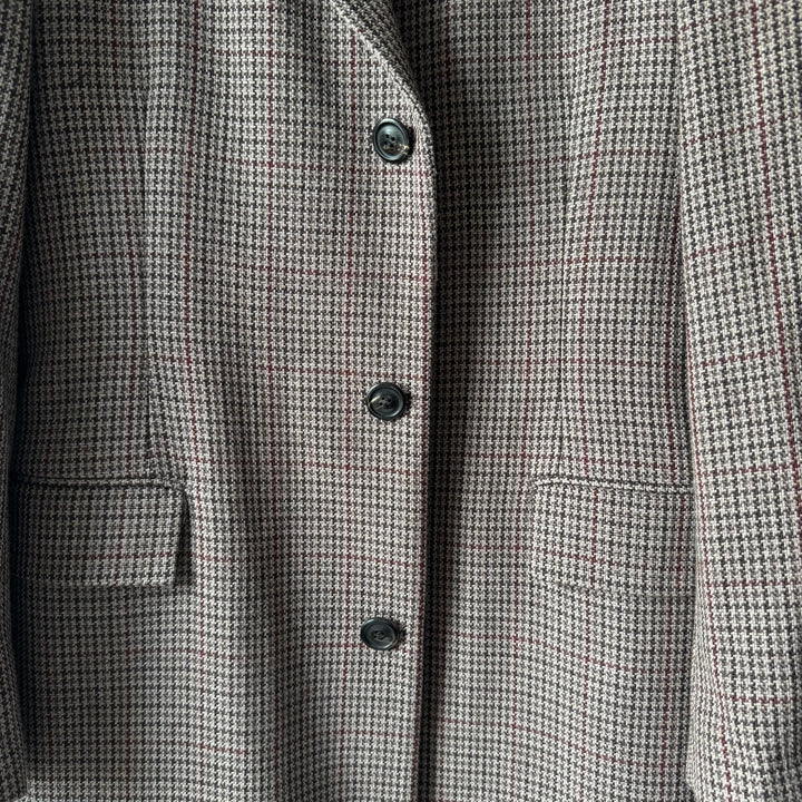 AW2000 Martin Margiela Checkered Houndstooth Wool Button-Up Overcoat