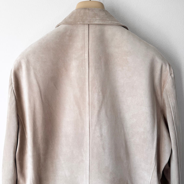Gucci SS2005 Sand Beige Suede Leather Blazer Jacket