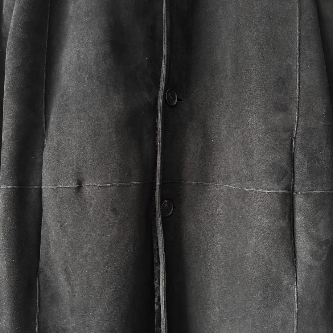 Prada FW2011 Black Sheep Shearling Leather Short Car Coat