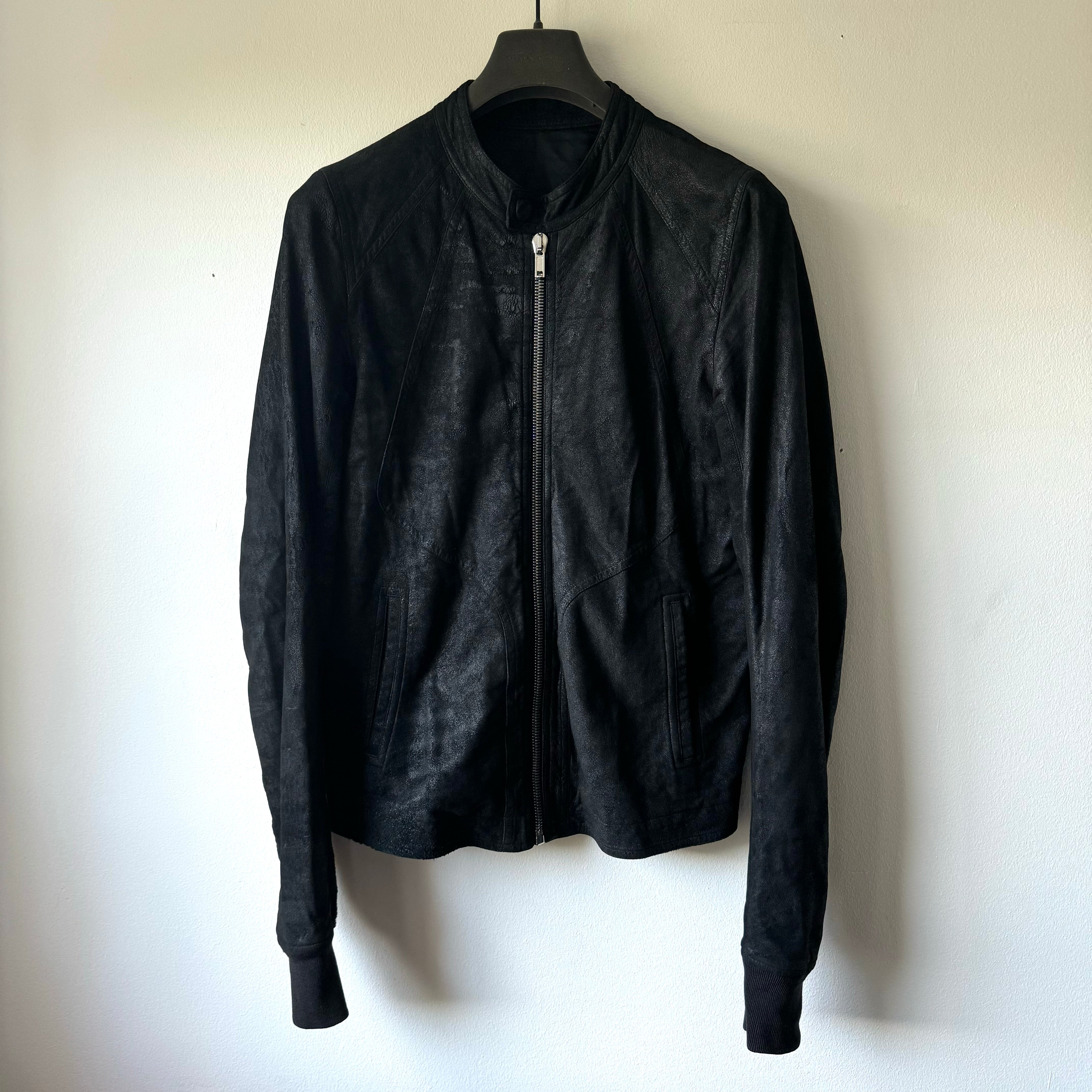 Rick Owens FW21 Blistered Lamb Leather Moto Intarsia – Recollected