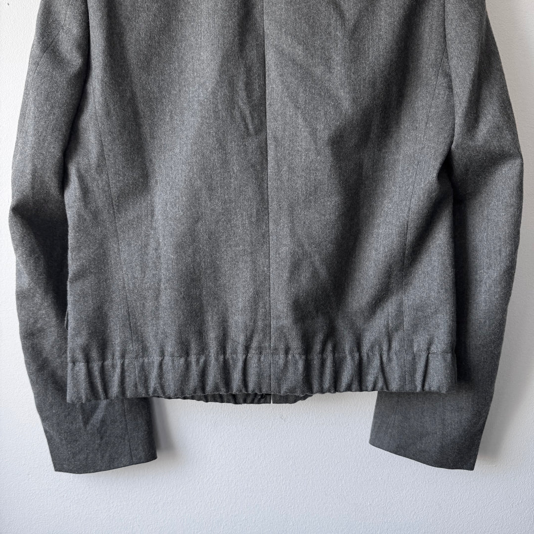 Dries Van Noten FW2007 Gray Cropped Wool Blazer Jacket