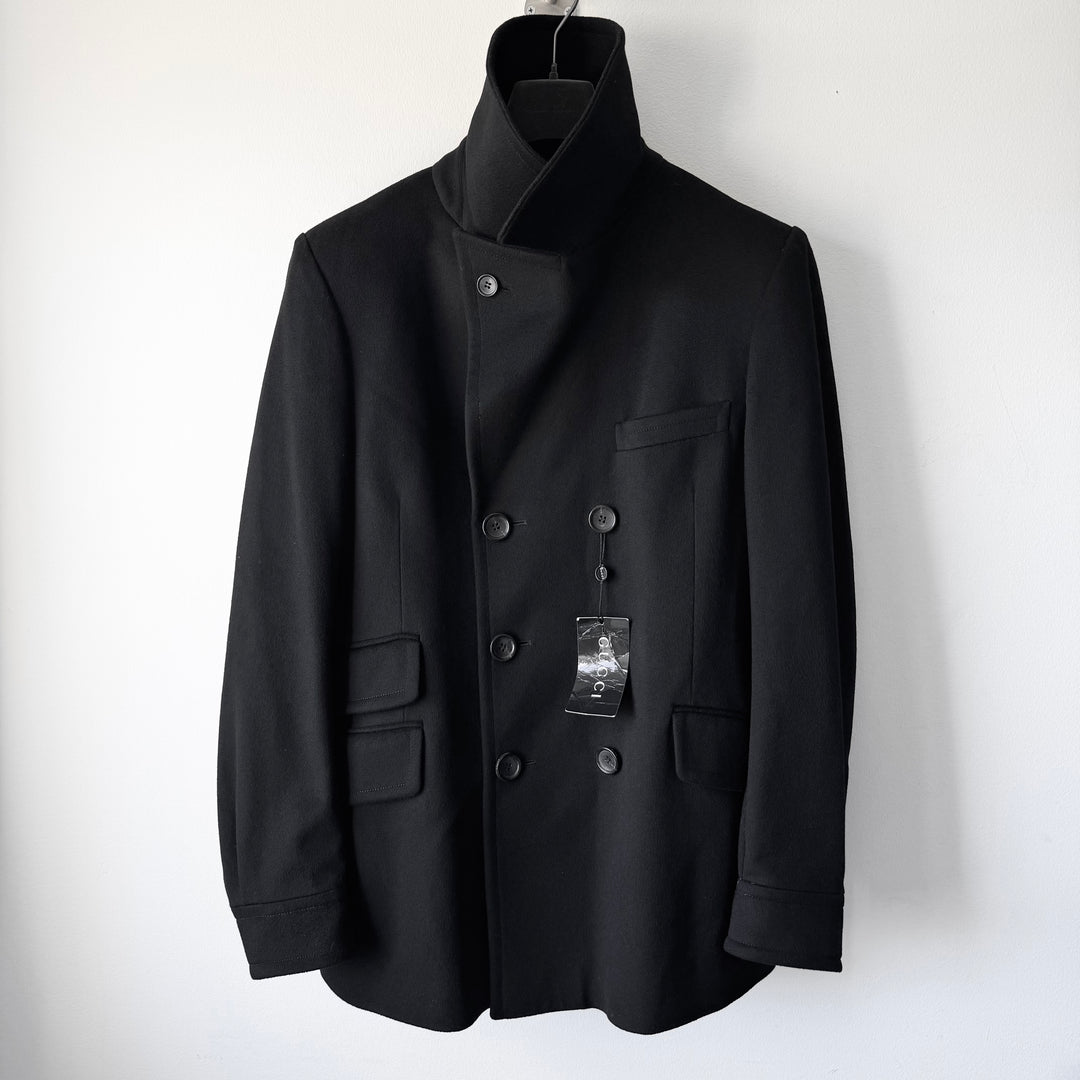 Gucci By Tom Ford FW2003 Black Double Breasted Wool Peacoat