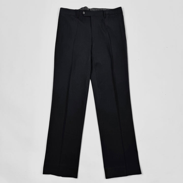 Prada FW2000 Black Stretch-Wool Pleated Suit Trousers/Pants