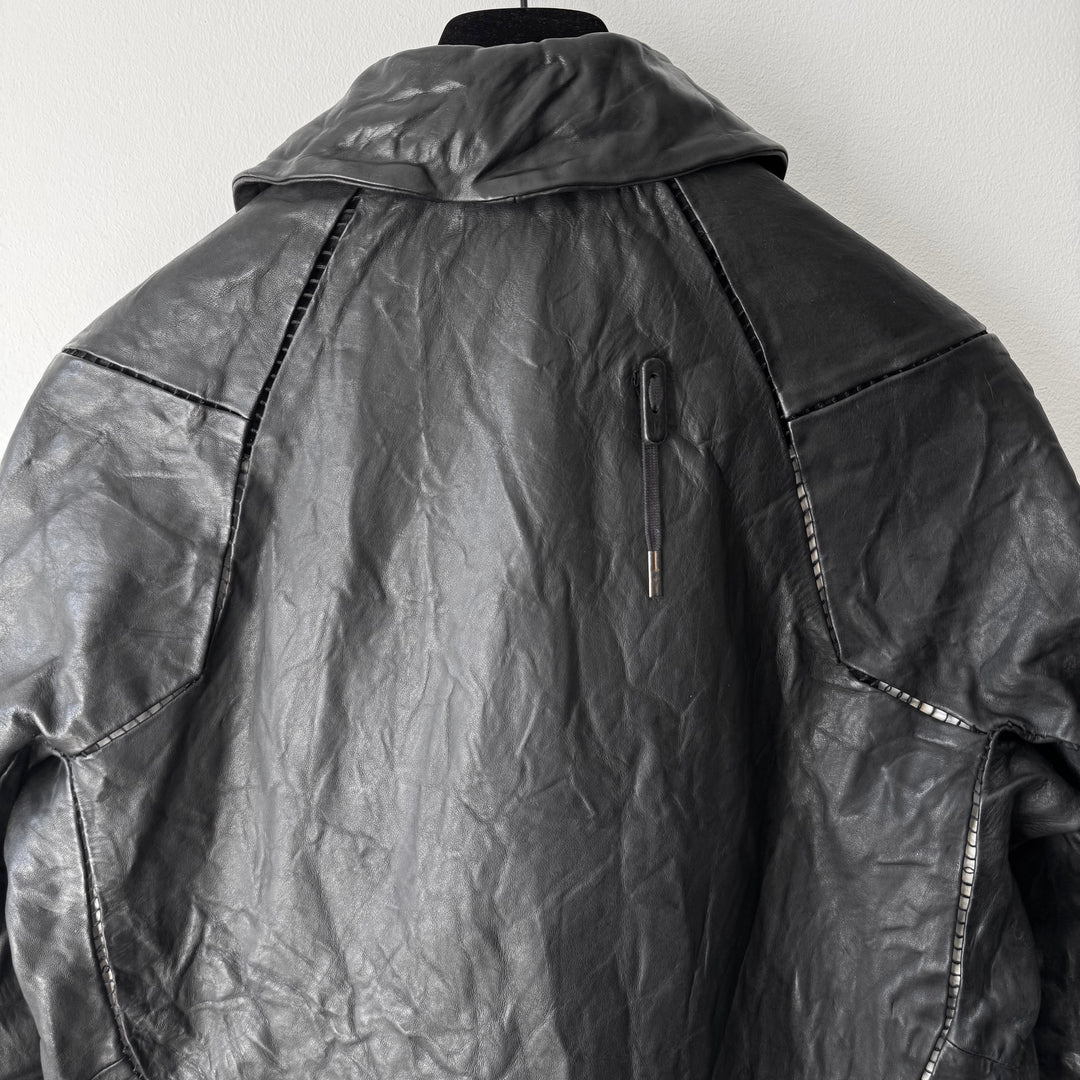 Boris Bidjan Saberi AW2014 Black Horse Leather J2-F251 Jacket