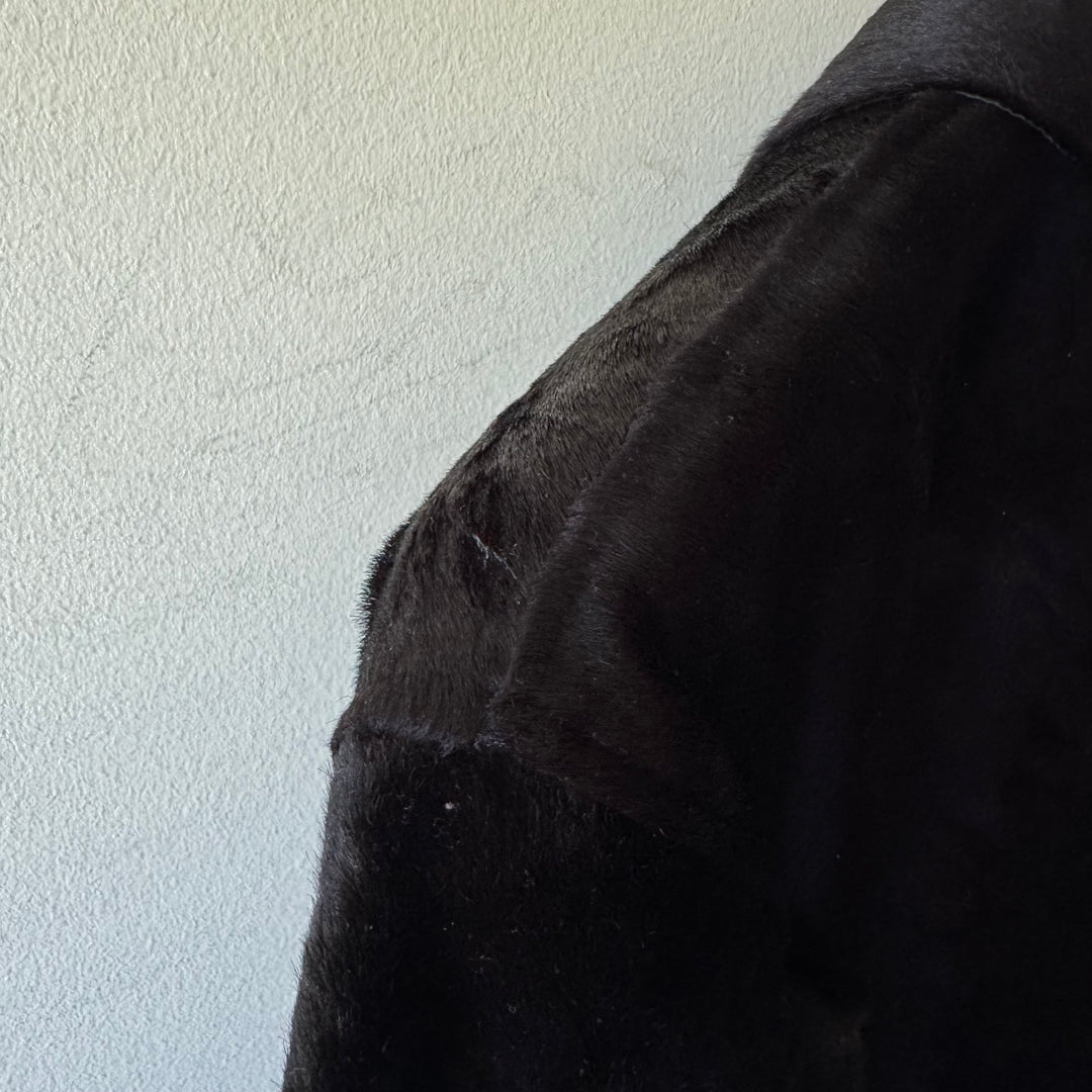 Prada 1990’s Mainline Calf Hair-On-Hide Leather Coat