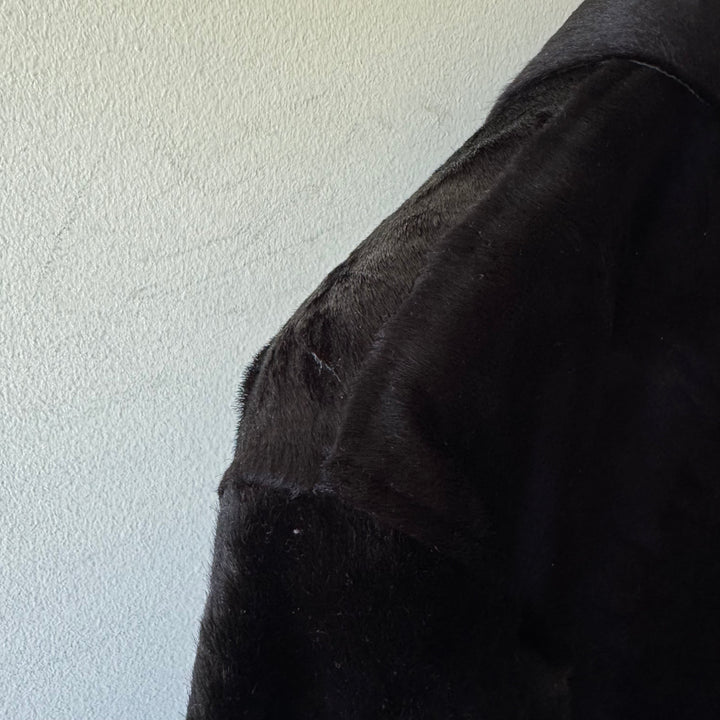 Prada 1990’s Mainline Calf Hair-On-Hide Leather Coat