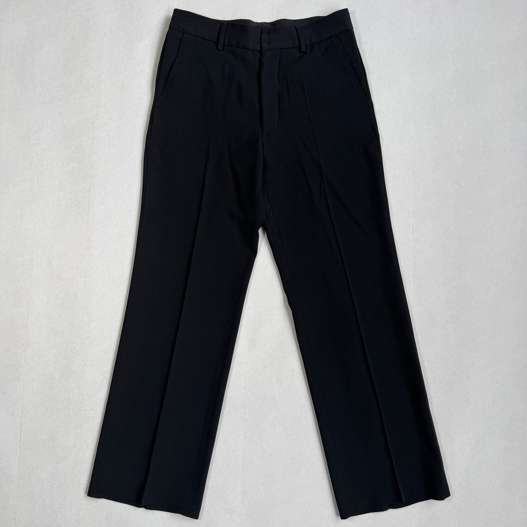 AW2003 Martin Margiela Black Wide Leg Pleated Wool Pants